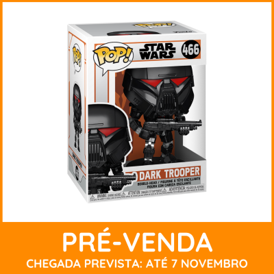 * EM PRÉ-VENDA ONLINE * Funko POP! Star Wars The Mandalorian Dark Trooper #466