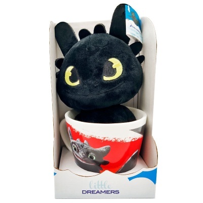 Mug + Peluche Dreamworks How to Train Your Dragon Toothless 18cm