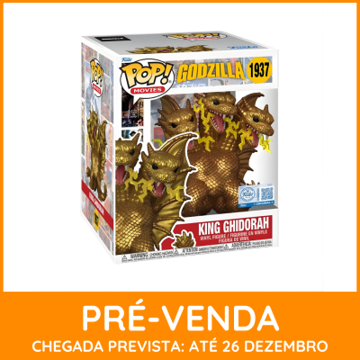 Figura de vinil Funko Pop! Godzilla King Ghidorah dourada em caixa