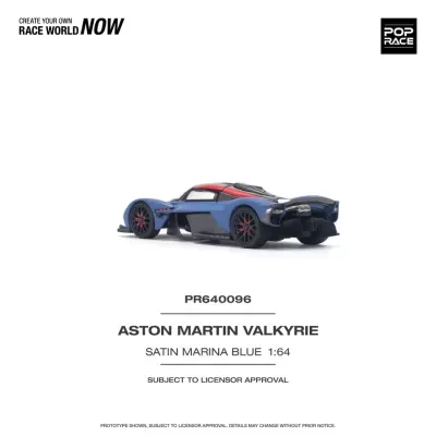 Diecast 1:64 Aston Martin Valkyrie Satin Marina Blue - Pop Race