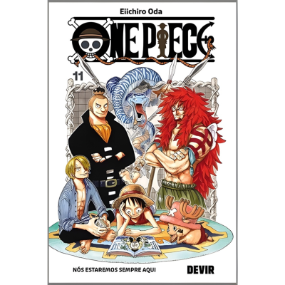 Capa da banda desenhada One Piece volume 11 com personagens coloridos e texto