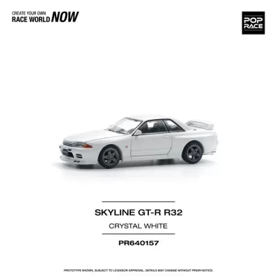 Diecast 1:64 Nissan Skyline GT-R R32 Crystal White - Pop Race