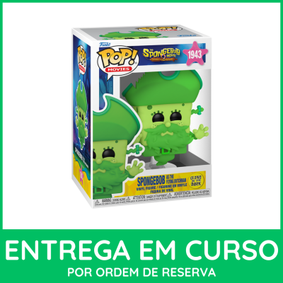 Figura Funko Pop! SpongeBob Flying Dutchman verde fosforescente na embalagem