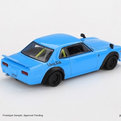 Diecast 1:64 Nissan Hakosuka Baby Blue Nissan LB-Works Hakasuka 2015 - Mini GT