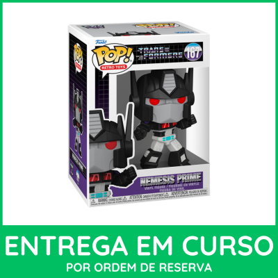 Boneco Funko Pop Retro Toys Transformers Nemesis Prime na caixa