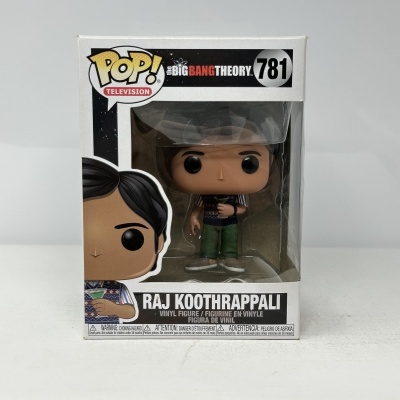 Figura de Raj Koothrappali da Big Bang Theory em embalagem