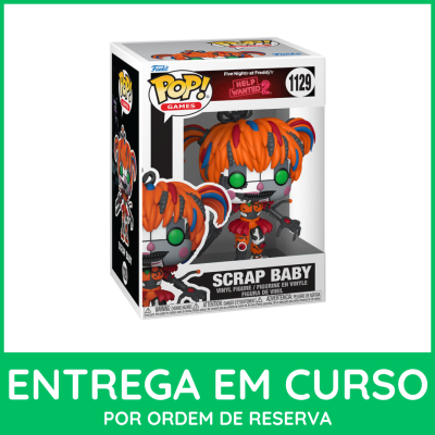 Figura Funko Pop! Scrap Baby Five Nights at Freddys 1129 na embalagem