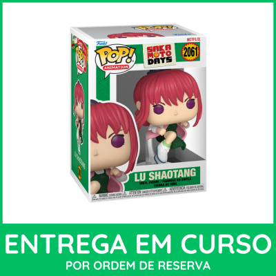 Figura de vinil Funko Pop! Lu Shaotang da série Sakamoto Days na caixa