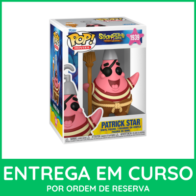 Figura vinil Patrick Star SpongeBob pirata na caixa