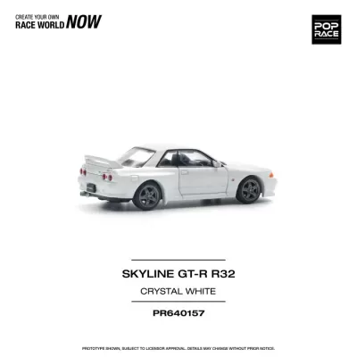 Diecast 1:64 Nissan Skyline GT-R R32 Crystal White - Pop Race