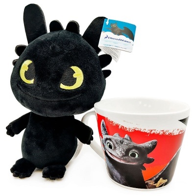 Mug + Peluche Dreamworks How to Train Your Dragon Toothless 18cm