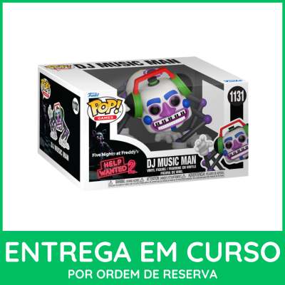 * PRÉ-RESERVA * Funko POP! Games Five Nights At Freddy's Help Wanted 2 DJ Music Man 6" #1131 (Super Sized POP!)