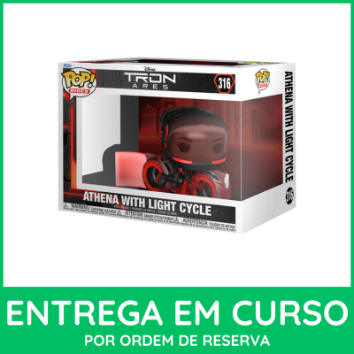 * PRÉ-RESERVA * Funko POP! Rides Movies Disney Tron Ares Athena with Light Cycle #316