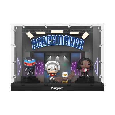 * PRÉ-RESERVA * Funko POP! Moment Deluxe Television DC Heroes Peacemaker Peacemaker Introduction - Vigilante / Peacemaker / Eagly / Leota #01