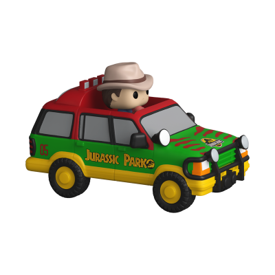* PRÉ-RESERVA * Bitty POP! Rides Jurassic Park Dr. Alan Grant and Jurassic SUV