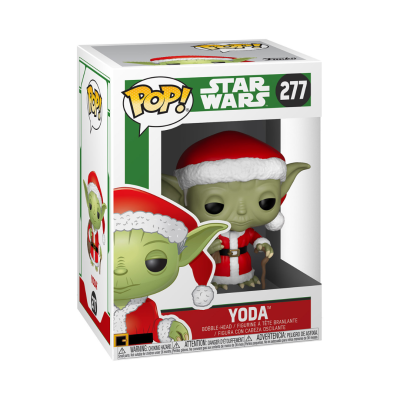 * EM PRÉ-VENDA ONLINE * Funko POP! Star Wars Holiday Santa Yoda #277