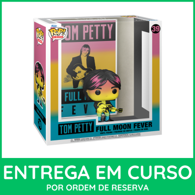 Caixa Funko Pop! 39 Tom Petty Full Moon Fever com figura de vinil a tocar guitarra