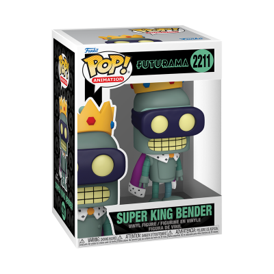 Figura Funko Pop! Super King Bender da série Futurama na caixa