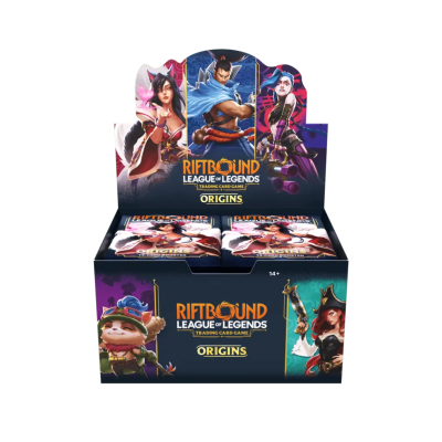 * LANÇAMENTO 31/10/25 * Caixa Completa League of Legends Trading Card Game RiftBound Origins (Em Inglês)
