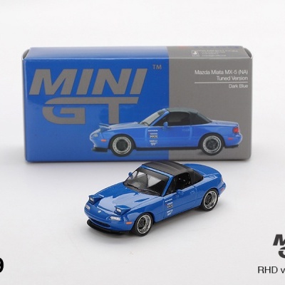 Miniatura de carro desportivo Mazda Miata MX-5 azul escuro