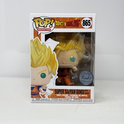 * 2ª MÃO * Funko POP! Animation Dragon Ball Z Super Saiyan Goku With Energy #865 SE