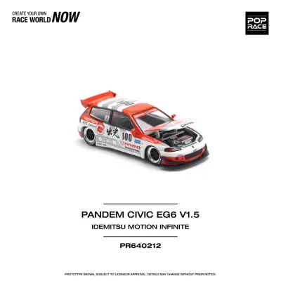 Diecast 1:64 Honda Pandem Civic EG67 V1.5 Idemitsu Motion Infinite - Pop Race