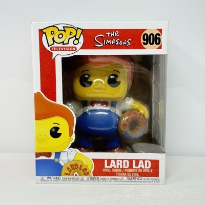 * 2ª MÃO * Funko POP! Television The Simpsons Lard Lad 6" #906 (Super Sized POP!)