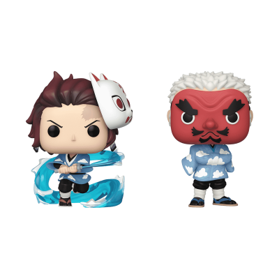Funko POP! Animation Demon Slayer Tanjiro Kamado & Sakonji Urokodaki 2 Pack 2023 Summer Convention Limited Edition