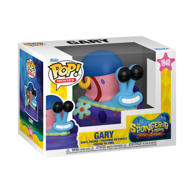 Funko Pop! vinyl Gary do filme SpongeBob na caixa