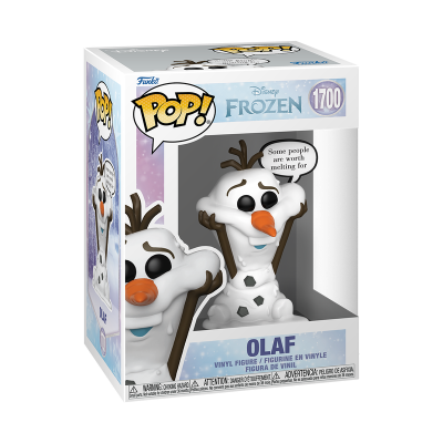 Embalagem de Funko Pop! Olaf da Disney Frozen com figura de vinil branca e detalhes em castanho e laranja