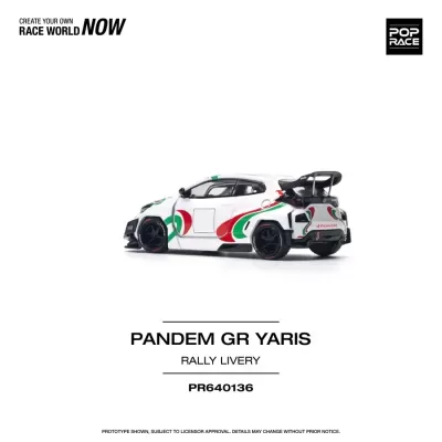 Diecast 1:64 Toyota Pandem GR Yaris Rally Livery White / Green / Red - Pop Race