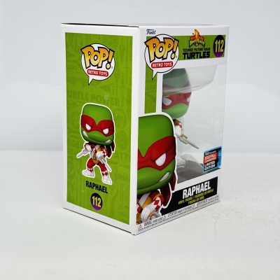 * 2ª MÃO * Funko POP! Retro Toys Power Rangers X Teenage Mutant Ninja Turtles Raphael #112 2022 Fall Convention Limited Edition