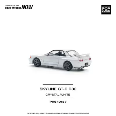 Diecast 1:64 Nissan Skyline GT-R R32 Crystal White - Pop Race