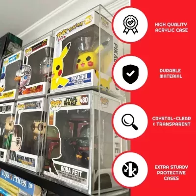 Expositor de 6 slots em Acrílico para Funko POP