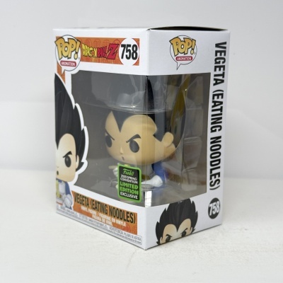 * 2ª MÃO * Funko POP! Animation Dragon Ball Z Vegeta (Eating Noodles) #758 Spring Convention 2020