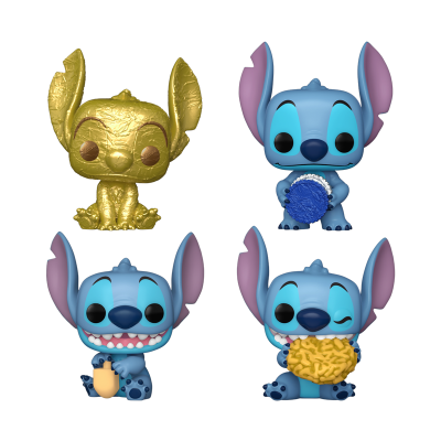 Figuras colecionáveis de vinil da personagem Stitch em várias poses e cores