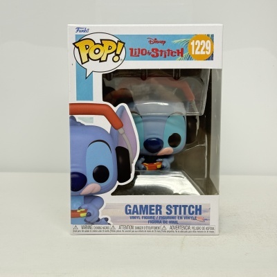 * 2ª MÃO * Funko POP! Disney Lilo & Stitch Gamer Stitch #1229 SE