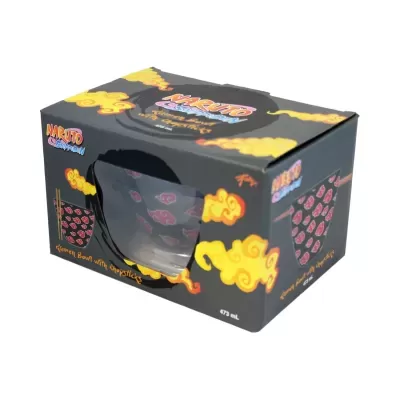 Ramen Bowl With Chopsticks Naruto Shippuden Akatsuki Logo 473ml Just Funky