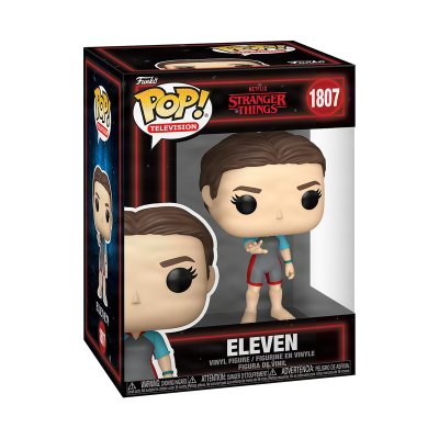 Figura Funko Pop! Eleven série Stranger Things na embalagem preta número 1807