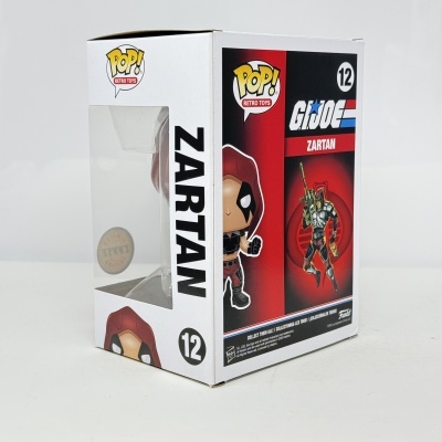 Embalagem da figura Pop! Extra Toys Zartan G.I. Joe número 12