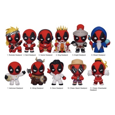 Porta-Chaves Mistério Marvel Deadpool Bag Clips Series 6 6cm