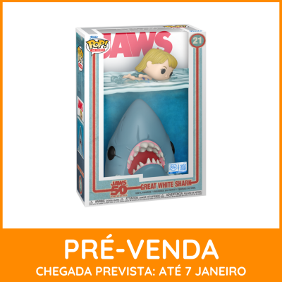 Figura Funko Pop! Jaws tubarão branco e nadadora em caixa