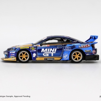 Diecast 1:64 Nissan Silvia S15 LB-Super Silhouette #555 Team Mini GT Liberty Walk Formula Drift 2025 - Mini GT