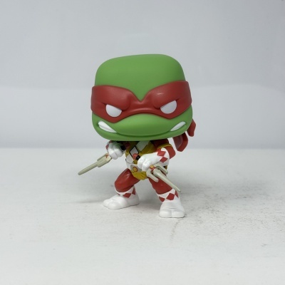 * 2ª MÃO * Funko POP! Retro Toys Power Rangers X Teenage Mutant Ninja Turtles Raphael #112 2022 Fall Convention Limited Edition