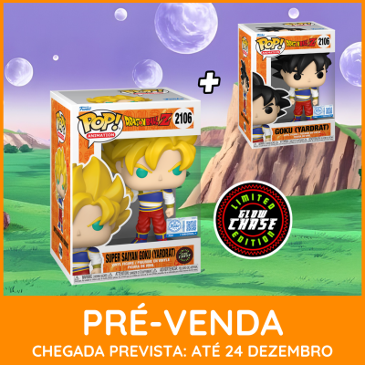 * EM PRÉ-VENDA ONLINE * BUNDLE Funko POPs! Animation Dragon Ball Z Goku (Yardrat) #2106 SE + Super Saiyan Goku (Yardrat) #2106 GITD SE CHASE