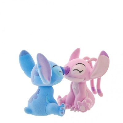 Figura Disney Stitch Kissing Stitch And Angel 9cm Flocked Enesco