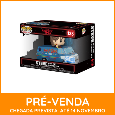 * EM PRÉ-VENDA ONLINE * Funko POP! Rides Television Stranger Things Steve Harrington with The Squawk Van #138 SE