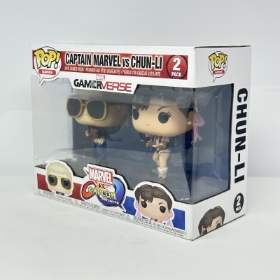 * 2ª MÃO * Funko POP! Games Marvel vs Capcom Infinite Captain Marvel vs Chun-Li 2 Pack