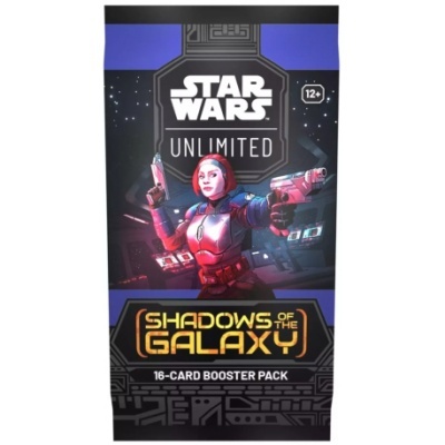 Embalagem de booster pack Star Wars Unlimited Shadows of the Galaxy