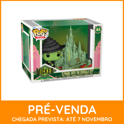 * EM PRÉ-VENDA ONLINE * Funko POP! Town Movies Wicked Elphaba With The Emerald City #44